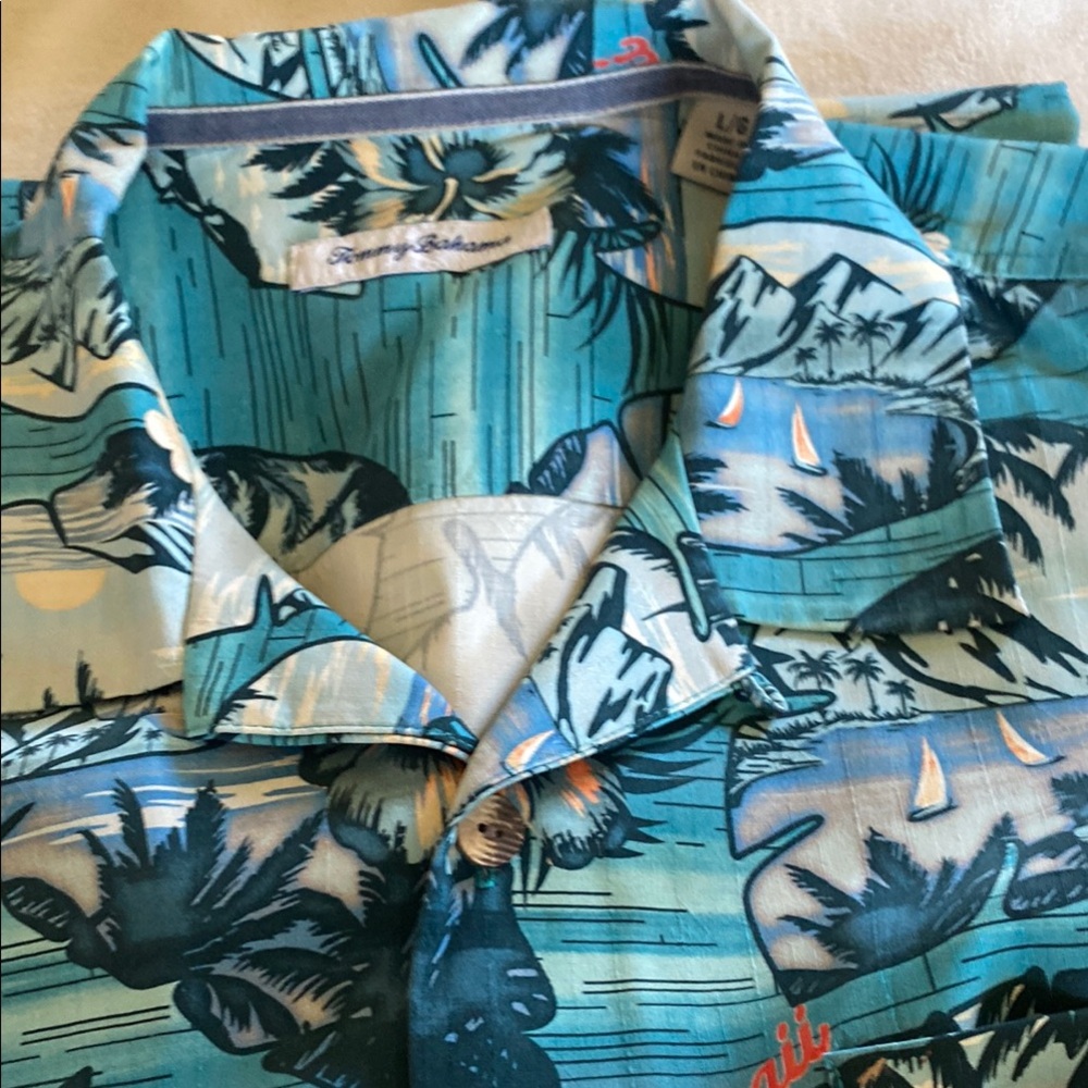 Tommy Bahama Blue Hawaiian Shirt